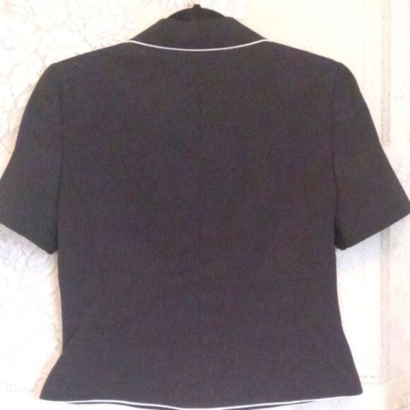 The Sak Women's Black Blazer with White Trim - Picture 2 of 4